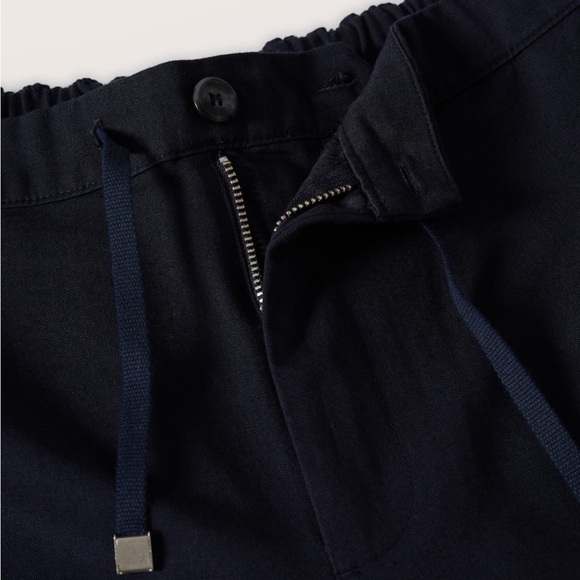 MANGO Drawstring Cotton Linen Bermuda short - NWT - Picture 8 of 10